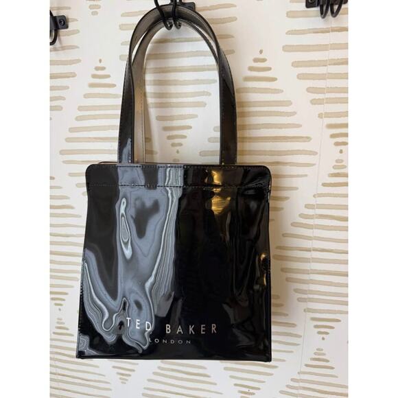 Ted Baker Black Tote Bag with Cream Bow - Picture 3 of 5